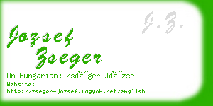 jozsef zseger business card